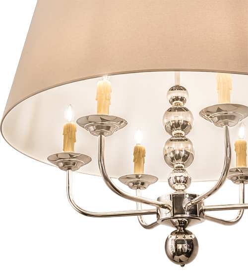 6 Light 38" Wide Taper Candle Pendant