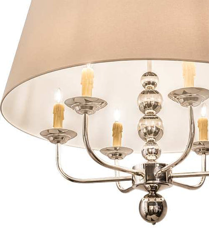 6 Light 38" Wide Taper Candle Pendant