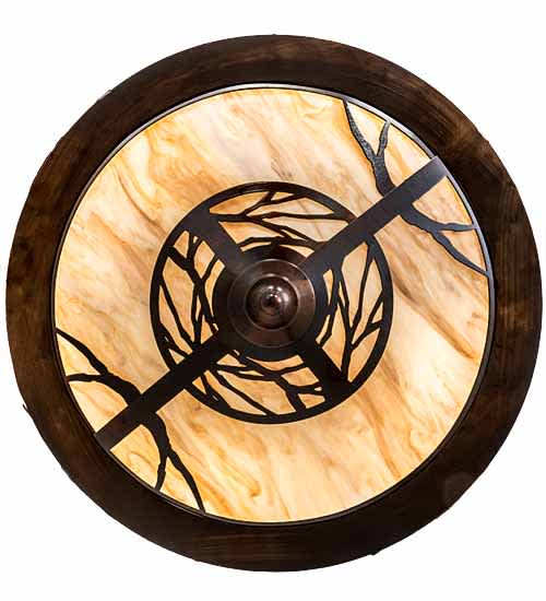 Whispering Pines 4 Light 24" Wide Semi-Flush Ceiling Fixture - Old Copper Pot Finish