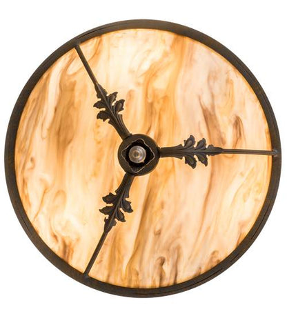 Hoja 3 Light 15" Wide Semi-Flush Bowl Ceiling Fixture - French Bronzed Finish