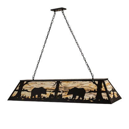 Meyda Tiffany 9 Light 60" Wide Billiard Linear Pendant