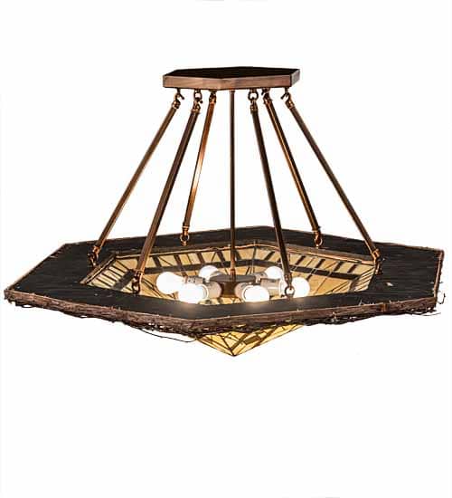 Sonoma 6 Light 40" Wide Semi-Flush Ceiling Fixture
