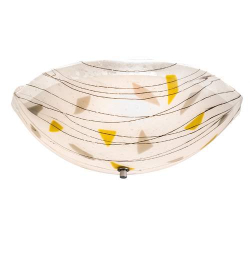 Metro Fusion 3 Light 18" Wide Semi-Flush Bowl Ceiling Fixture