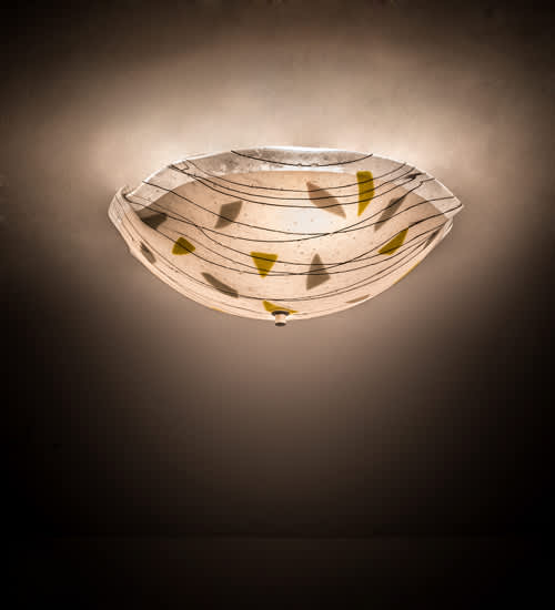 Metro Fusion 3 Light 18" Wide Semi-Flush Bowl Ceiling Fixture
