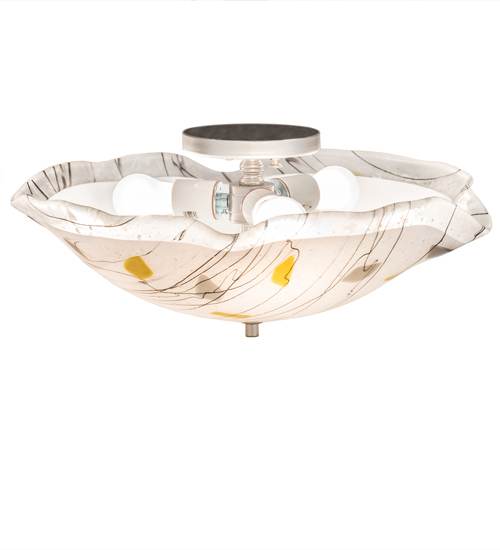 Metro Fusion 3 Light 18" Wide Semi-Flush Bowl Ceiling Fixture