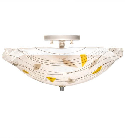 Metro Fusion 3 Light 18" Wide Semi-Flush Bowl Ceiling Fixture
