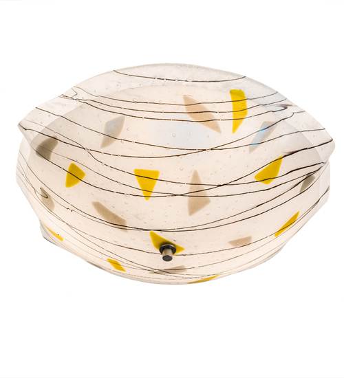 Metro Fusion 3 Light 18" Wide Semi-Flush Bowl Ceiling Fixture