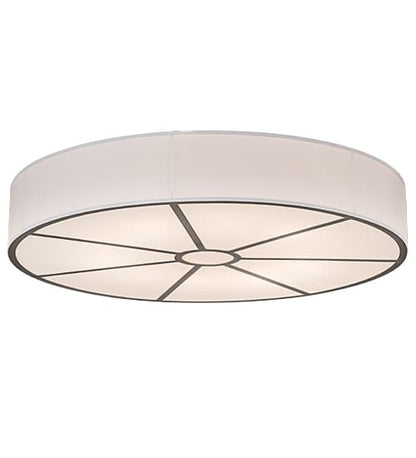 Cilindro 10 Light 60" Wide Semi-Flush Drum Ceiling Fixture - Nickel Finish - GU24 Bulb Base