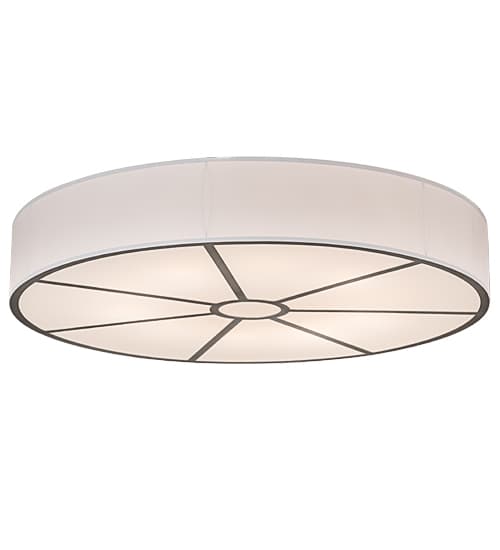 Cilindro 10 Light 60" Wide Semi-Flush Drum Ceiling Fixture - Nickel Finish - GU24 Bulb Base