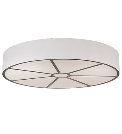 Cilindro 10 Light 60" Wide Semi-Flush Drum Ceiling Fixture - Nickel Finish - GU24 Bulb Base