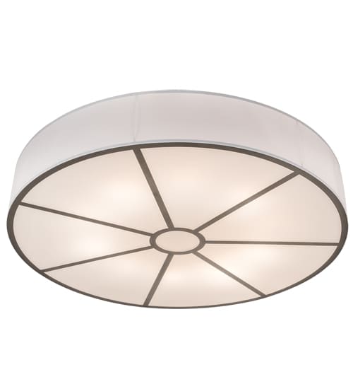 Cilindro 10 Light 60" Wide Semi-Flush Drum Ceiling Fixture - Nickel Finish - GU24 Bulb Base