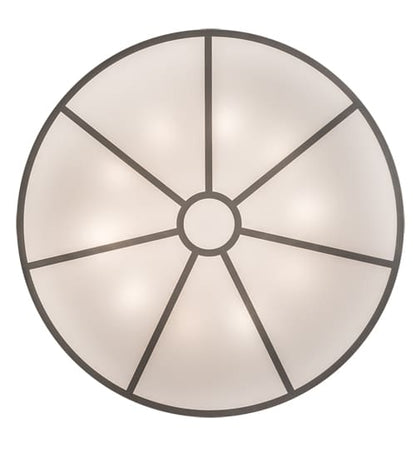 Cilindro 10 Light 60" Wide Semi-Flush Drum Ceiling Fixture - Nickel Finish - GU24 Bulb Base