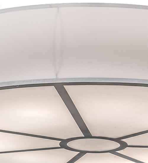 Cilindro 10 Light 60" Wide Semi-Flush Drum Ceiling Fixture - Nickel Finish - GU24 Bulb Base