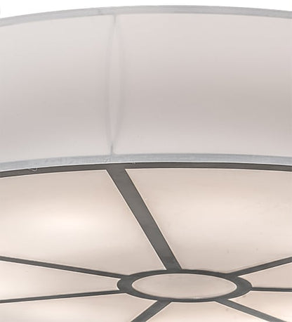 Cilindro 10 Light 60" Wide Semi-Flush Drum Ceiling Fixture - Nickel Finish - GU24 Bulb Base