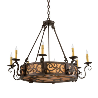 Meyda Tiffany Delano 10 Light 36" Wide Taper Candle Style Chandelier