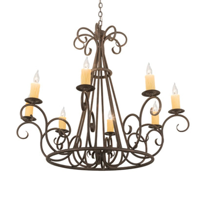 Meyda Tiffany Marguerite 8 Light 42" Wide Taper Candle Style Chandelier