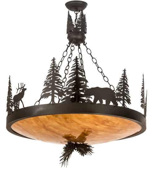 4 Light 30" Wide Abstract Pendant