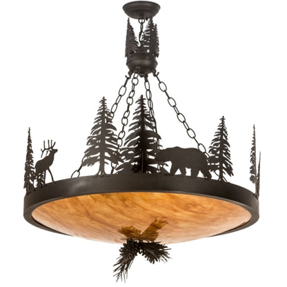 Meyda Tiffany 4 Light 30" Wide Abstract Pendant