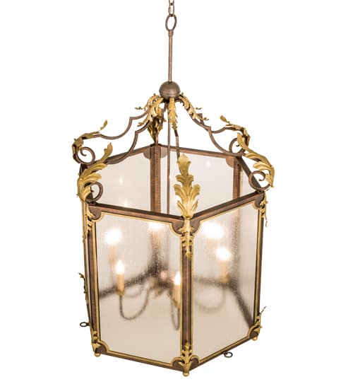 6 Light 34" Wide Taper Candle Pendant