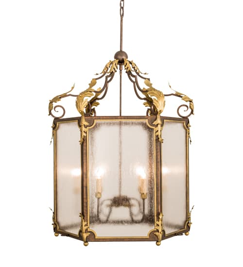 6 Light 34" Wide Taper Candle Pendant