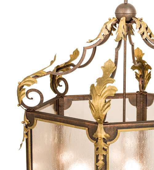 6 Light 34" Wide Taper Candle Pendant