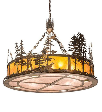 8 Light 50" Wide Abstract Pendant