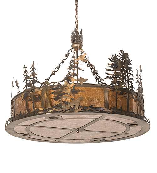8 Light 50" Wide Abstract Pendant