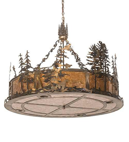 8 Light 50" Wide Abstract Pendant