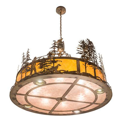 8 Light 50" Wide Abstract Pendant