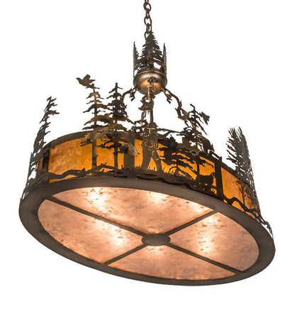 8 Light 30" Wide Abstract Linear Pendant