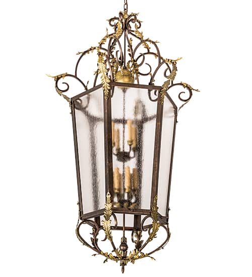 12 Light 35" Wide Taper Candle Pendant