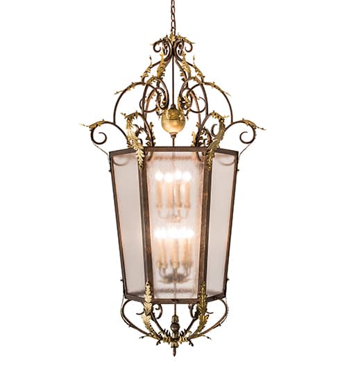 12 Light 35" Wide Taper Candle Pendant