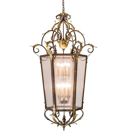 12 Light 35" Wide Taper Candle Pendant