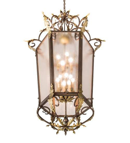 12 Light 35" Wide Taper Candle Pendant