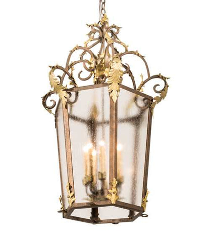 8 Light 25" Wide Taper Candle Pendant