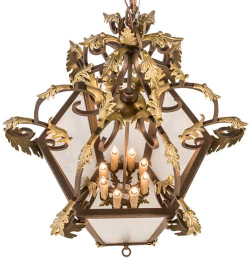 8 Light 25" Wide Taper Candle Pendant