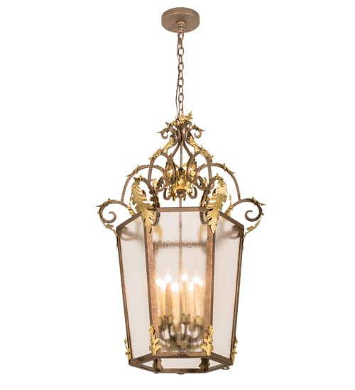 8 Light 25" Wide Taper Candle Pendant