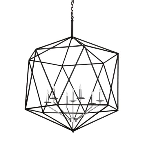 7 Light 42" Wide Taper Candle Pendant