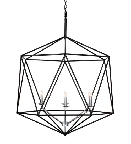7 Light 42" Wide Taper Candle Pendant