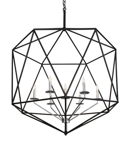 7 Light 42" Wide Taper Candle Pendant