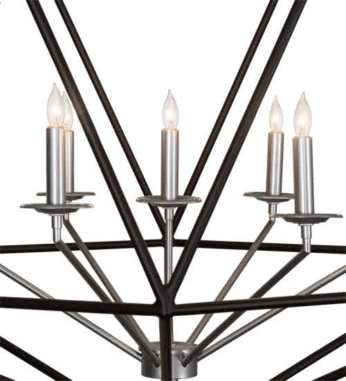7 Light 42" Wide Taper Candle Pendant
