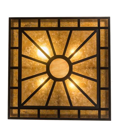 Mission Prime 4 Light 31" Wide Semi-Flush Square Ceiling Fixture