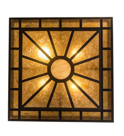 Mission Prime 4 Light 31" Wide Semi-Flush Square Ceiling Fixture