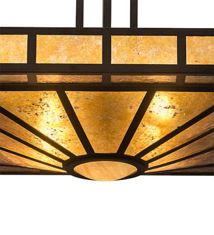 Mission Prime 4 Light 31" Wide Semi-Flush Square Ceiling Fixture