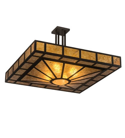 Mission Prime 4 Light 43" Wide Semi-Flush Square Ceiling Fixture