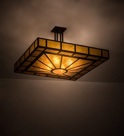 Mission Prime 4 Light 43" Wide Semi-Flush Square Ceiling Fixture