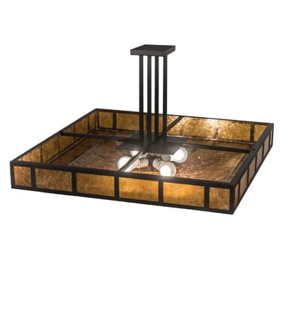 Mission Prime 4 Light 43" Wide Semi-Flush Square Ceiling Fixture