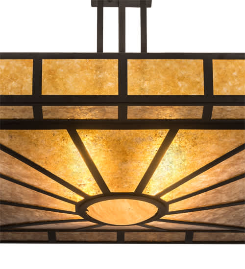 Mission Prime 4 Light 43" Wide Semi-Flush Square Ceiling Fixture