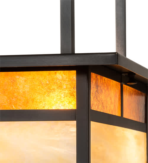 Hyde Park "T" Mission 2 Light 25" Wide Semi-Flush Square Ceiling Fixture