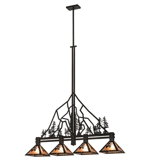 4 Light 60" Wide Linear Pendant
